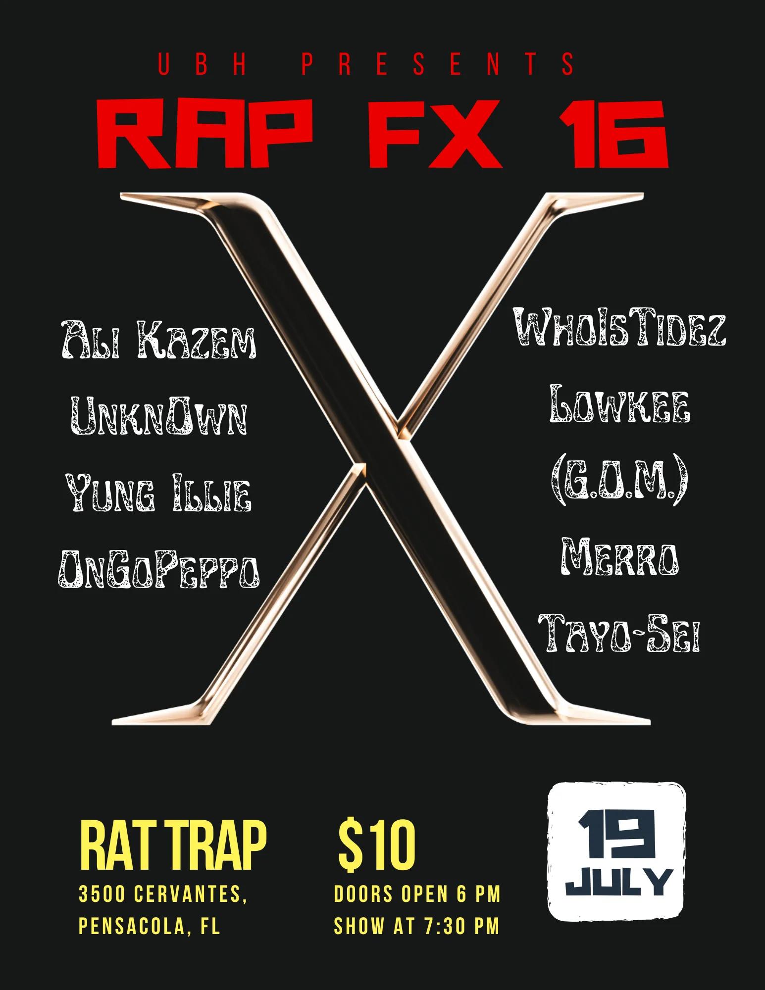 Rap Funxtion 16 Official Flyer